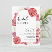 Invitation Fête des mariées d'été de l'Arche Florale Rose (Debout devant)