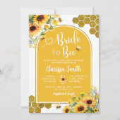 Invitation Fête des mariées d'été de tournesol à abeilles (Devant)