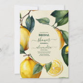 Invitation Fête des mariées d'été moderne au citron (Devant)