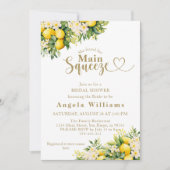 Invitation Fête des mariées d'été moderne au citron (Devant)