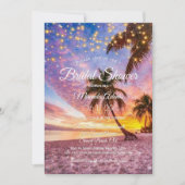 Invitation Fête des mariées d'été moderne Sunset Beach et Sta (Devant)