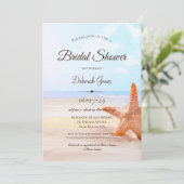 Invitation Fête des mariées d'été moderne Tropical Starfish (Debout devant)