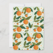 Invitation Fête des mariées d'été Orange Cute Green (Dos)