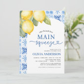 Invitation Fête des mariées d'été Squeeze Citrus (Debout devant)