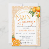 Invitation Fête des mariées d'été Squeeze Citrus Orange (Devant)