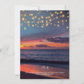 Invitation Fête des mariées d'été Sunset Beach String Lights (Dos)