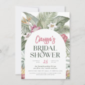 Invitation Fête des mariées d'été Tropical Floral Arch (Devant)