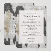 Invitation Fête des mariées d'étincelle de la vache noire en  (Devant / Derrière)