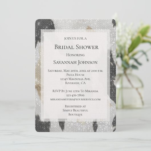 Invitation Fête des mariées d'étincelle de la vache noire en  (Debout devant)