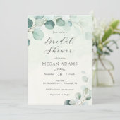 Invitation Fête des mariées d'Eucalyptus aquarelle (Debout devant)