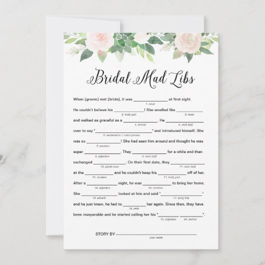 Invitation FÊTE DES MARIÉES DEVON Libs, Remplir dans le jeu B (Devant)