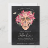 Invitation Fête des mariées d'Halloween à l'orchidée rose (Devant)