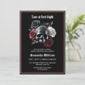 Invitation Fête des mariées d'Halloween florale moderne (Debout devant)