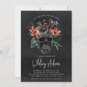 Invitation Fête des mariées d'Halloween florale tropicale (Devant)