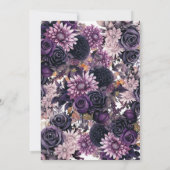 Invitation Fête des mariées d'Halloween gothique du crâne (Dos)