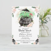 Invitation Fête des mariées d'Halloween sorcières (Debout devant)