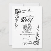 Invitation Fête des mariées d'Halloween Whimsical dessinée à (Devant)