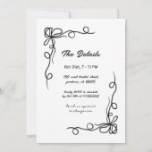 Invitation Fête des mariées d'Halloween Whimsical dessinée à (Dos)