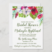 Invitation Fête des mariées d'Hibiscus de l'île fleurie tropi (Devant)