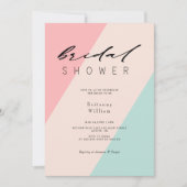 Invitation Fête des mariées d'histoire d'amour géométrique -  (Devant)