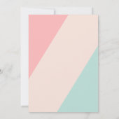 Invitation Fête des mariées d'histoire d'amour géométrique -  (Dos)