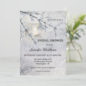 Invitation Fête des mariées d'hiver à la luge (Debout devant)