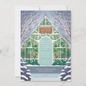 Invitation Fête des mariées d'hiver à serre neige (Devant)