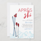 Invitation Fête des mariées d'hiver Apres-Ski (Devant)