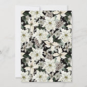 Invitation Fête des mariées d'hiver Black & White Gold (Dos)