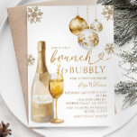 Invitation Fête des mariées d'hiver Brunch et Bubbly Champagn<br><div class="desc">Brunch de Noël et Fête des mariées champagne Bubbly</div>