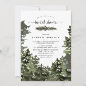 Invitation Fête des mariées d'hiver de la forêt de pins de mo (Devant)