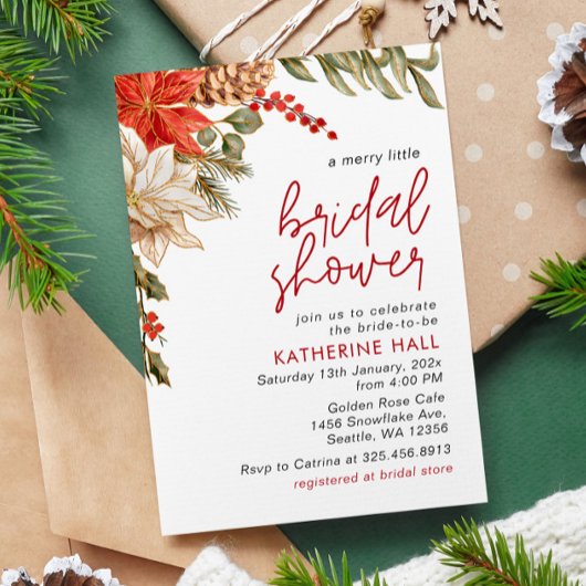 Invitation Fête des mariées d'hiver de Noël