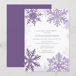Invitation Fête des mariées d'hiver de Noël des flocons de ne