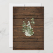 Invitation Fête des mariées d'hiver de pin à bois en amour (Dos)