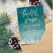 Invitation Fête des mariées d'hiver des flocons d'eau