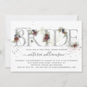 Invitation Fête des mariées d'hiver en argent gelé (Devant)