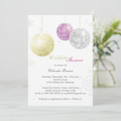Invitation Fête des mariées d'hiver Gold Purple Argent (Debout devant)