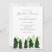 Invitation Fête des mariées d'hiver Pinceau rustique (Devant)