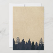 Invitation Fête des mariées d'hiver | Pins Kraft Rustiques (Dos)