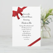 Invitation Fête des mariées d'hiver Red Bows (Debout devant)