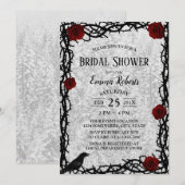 Invitation Fête des mariées d'hiver Rose & Thorn Snow Fairyta (Devant / Derrière)