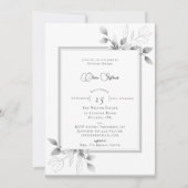 Invitation Fête des mariées d'hiver Russe Eucalyptus Calligra (Devant)