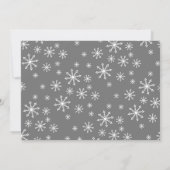 Invitation Fête des mariées d'hiver Snowflake (Dos)