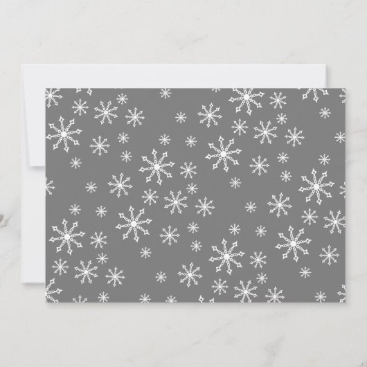 Invitation Fête des mariées d'hiver Snowflake (Dos)