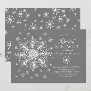 Invitation Fête des mariées d'hiver Snowflake