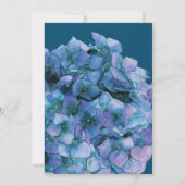 Invitation Fête des mariées d'hydrangée bleue et violette (Dos)