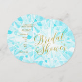 Invitation Fête des mariées Diamant aquarelle (Devant / Derrière)