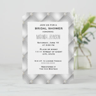 Invitation Fête des mariées Diamond Glam Argent