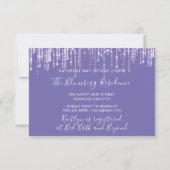 Invitation Fête des mariées Diamond Verre Bubbles Sweet16e (Dos)