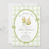 Invitation Fête des mariées d'illustration de poire à main ir (Devant)